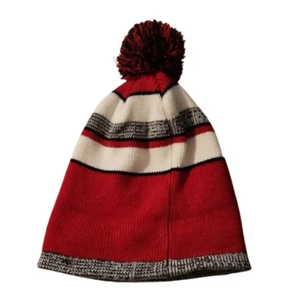 Striped Beanie with Pom Pom - Picture 7 of 7